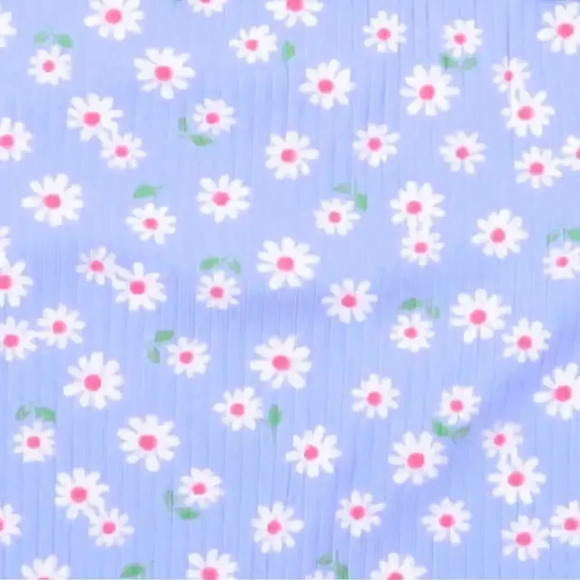 #20 Zunie Youth 2-pack Dress, Pink Striped Blue Floral Large 14/16 - Picture 6 of 9